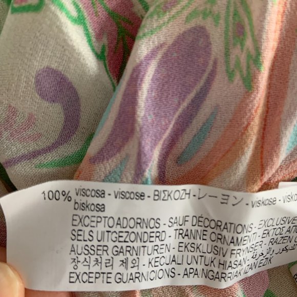 Women's Zara Multicoloured Floral Print Maxi Dress Blogger's Favourite Size S - Picture 10 of 10